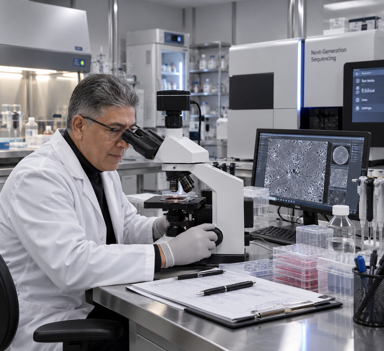 Microscopic assessment within the CELLMEX laboratory